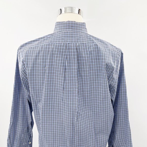 Ralph Lauren Men’s Yarmouth 100% Cotton Checked Oxford Shirt Size 15.5 - 32/33 - Picture 6 of 9
